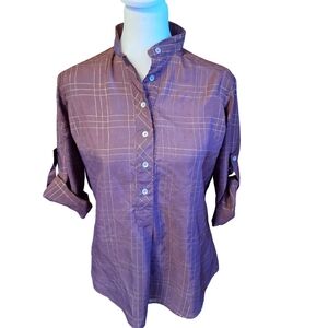Vintage Tucci Purple Plaid Button-Up Shirt
